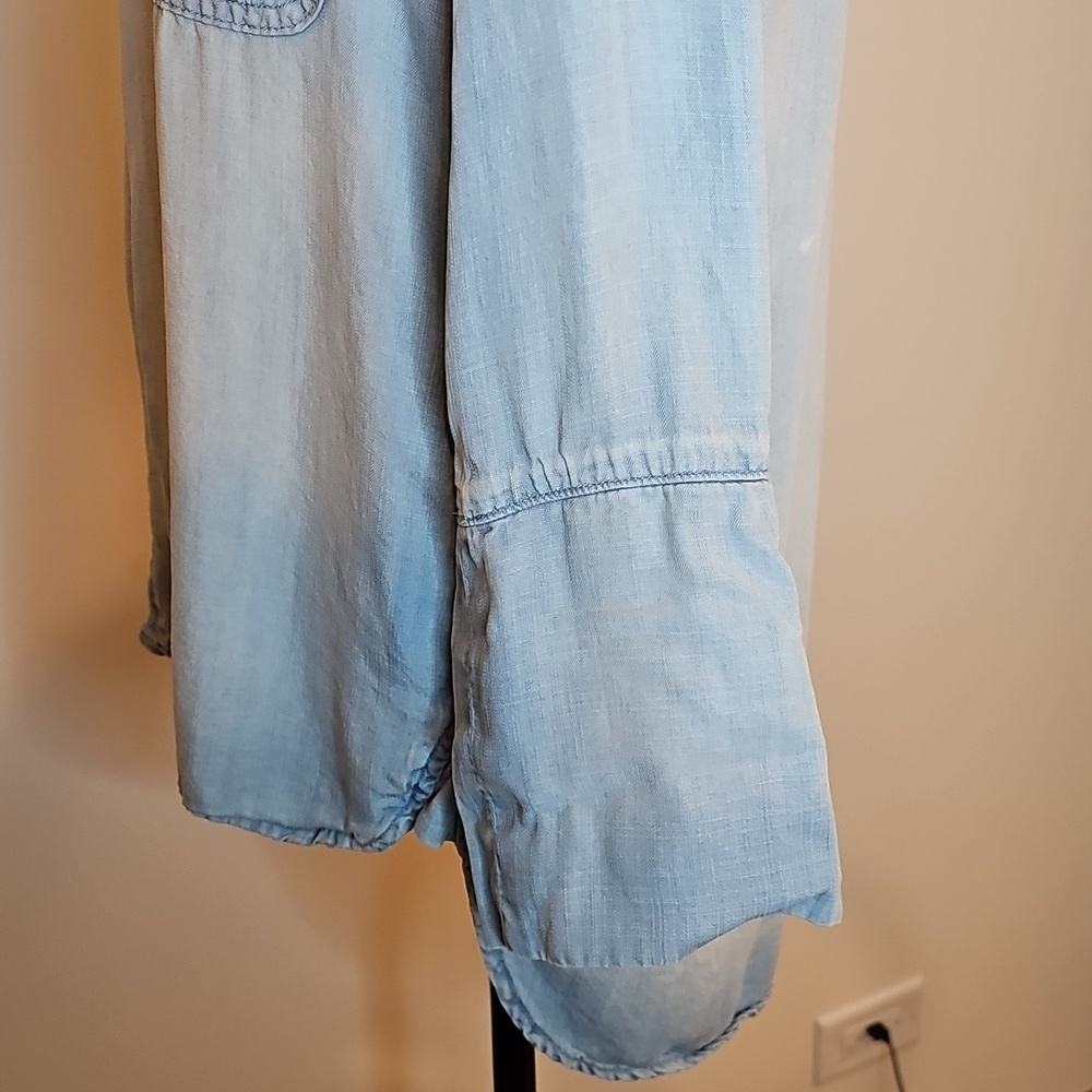 cloth & stone Light Blue Washed Denim Shirt - Picture 9 of 12